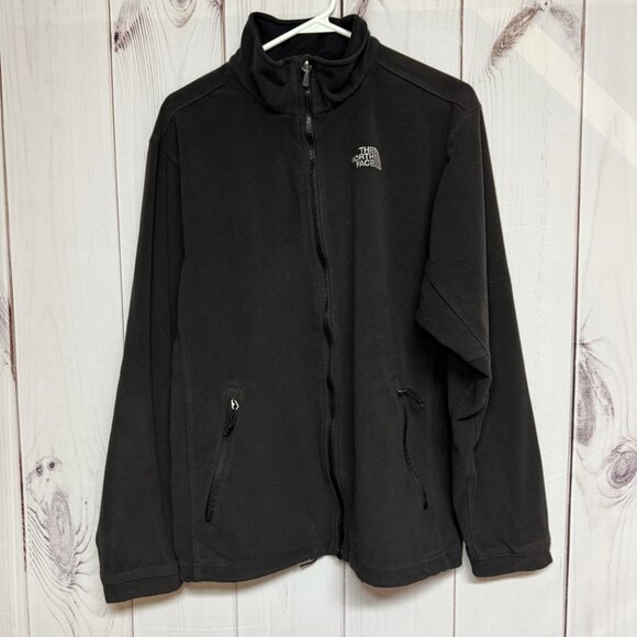 The North Face Full-Zip Fleece Jacket Men’s Large Black Zip Pockets GUC - Picture 1 of 9